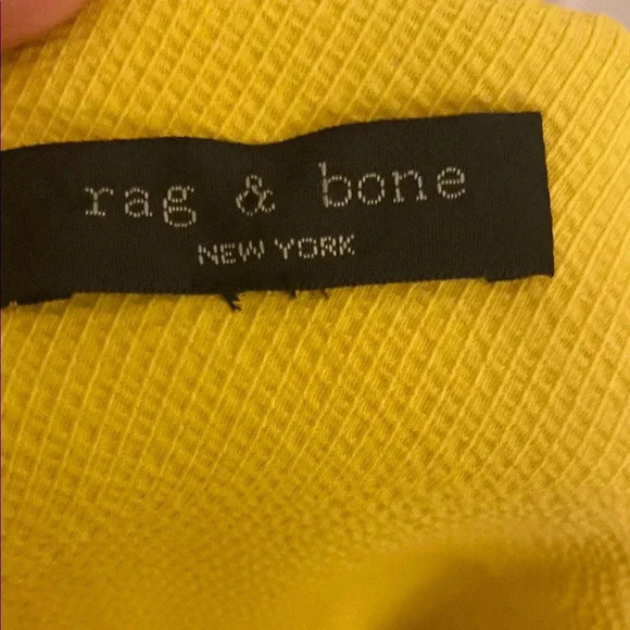 Rag &bone Sunny Yellow Wrap V-Neck Knee-Length Dress size medium - Picture 5 of 6